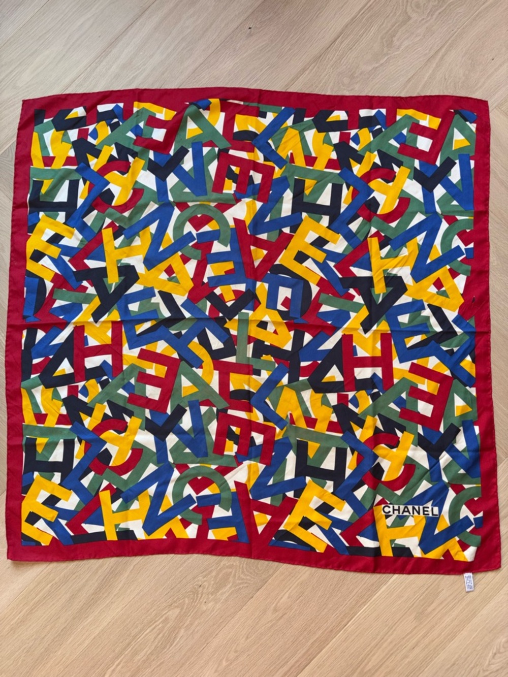 CHANEL Silk Scarf “Alphabet Soup” Ultra Rare UNICORN!